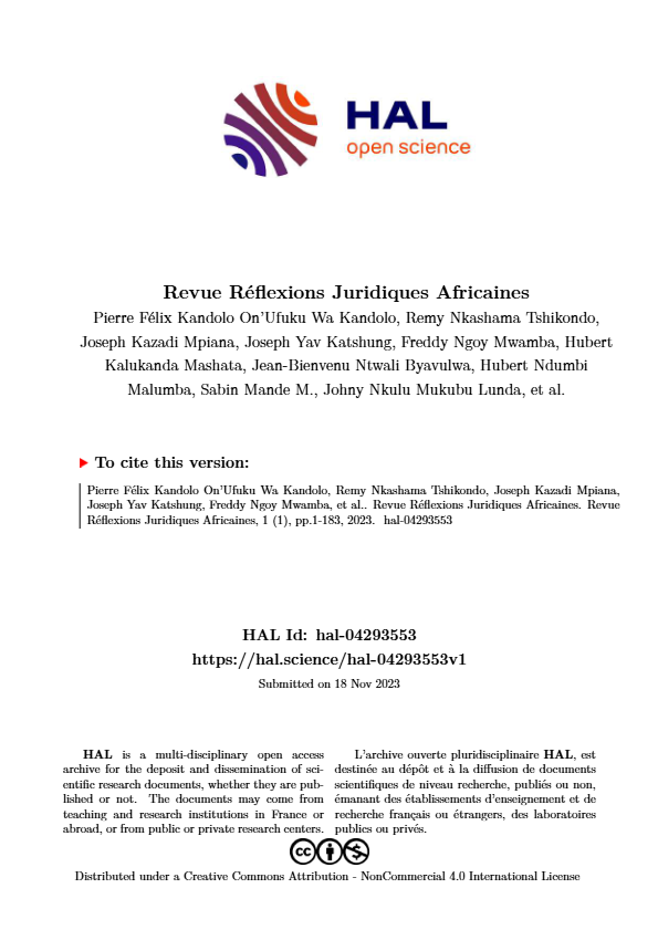 Revue Réflexions juridiques Africaines Vol. 1 N° 1 (3)_compressed